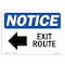 Signmission OSHA Notice Sign, Exit Route With Symbol, 24in X 18in Rigid Plastic, 18"W, 24" L, Landscape OS-NS-P-1824-L-12244 - alternate 1